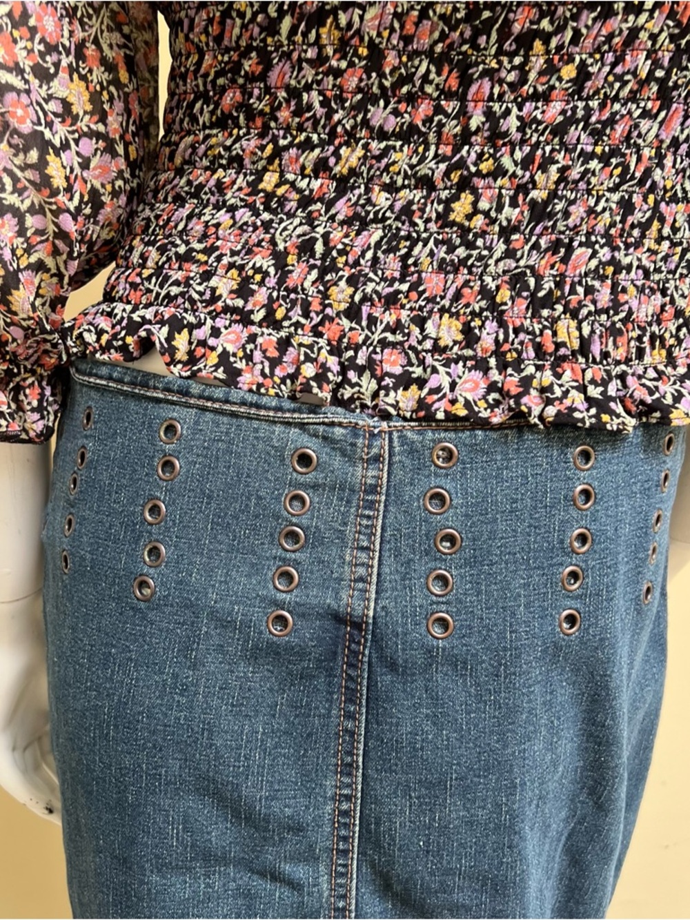 Vintage Denim Maxi Skirt - Picture 4 of 7